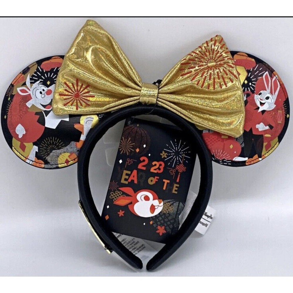 Disney Gold and Black Minnie Mouse Ears Headband